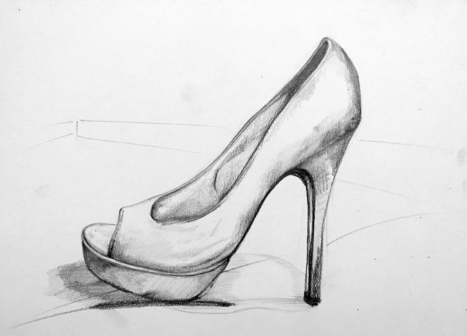 Shoe.-675x486 Top 10 Coolest Unique Drawing Ideas for Teens