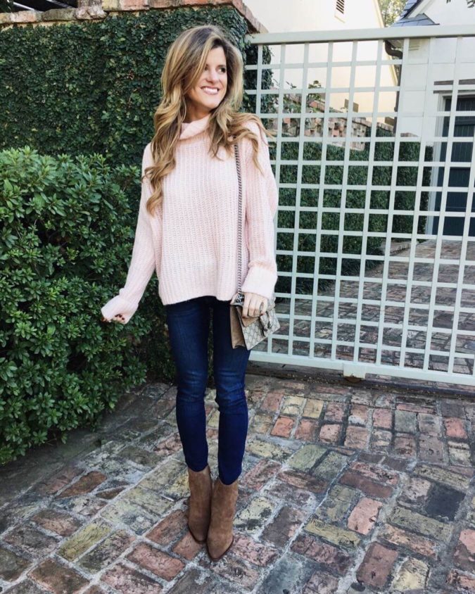 Sweater and boots.. 140+ Lovely Women's Outfit Ideas for Winter - 5