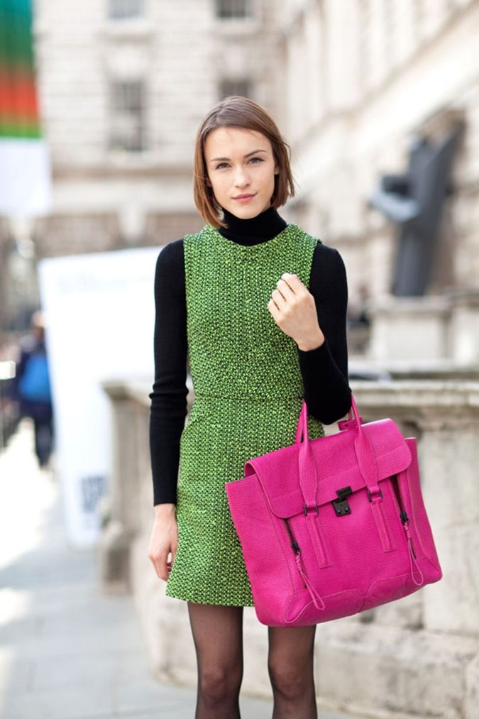 Turtlenecks under dress 140+ Lovely Women's Outfit Ideas for Winter - 36