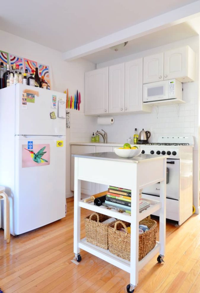Using your fridges top. 100+ Smartest Storage Ideas for Small Kitchens - 65