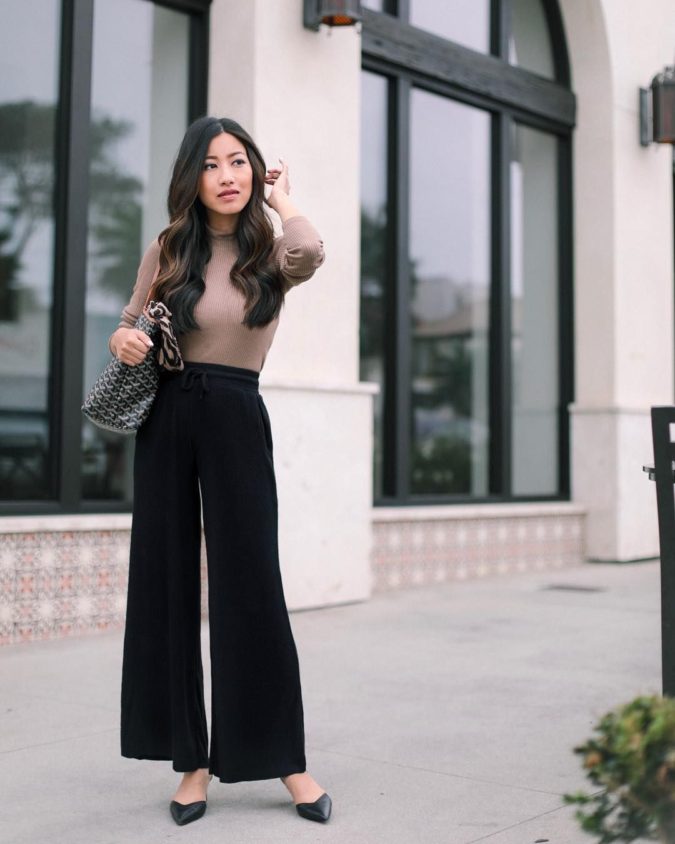 Wide leg pants. 4 140 First-Date Outfit Ideas That Make You Special - 63