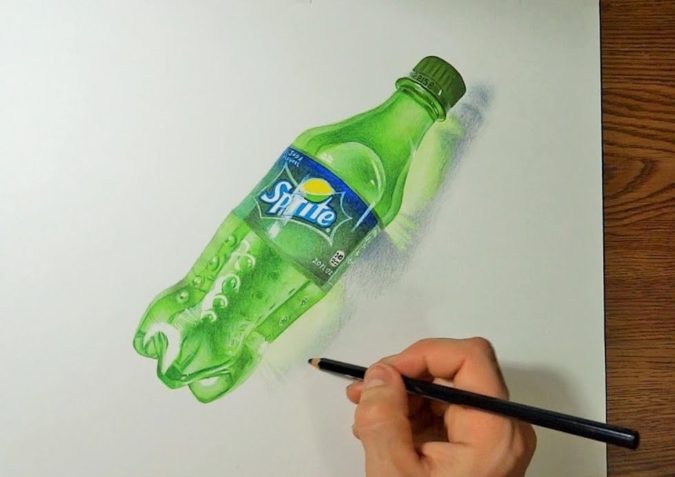 bottle. 1 Top 10 Coolest Unique Drawing Ideas for Teens - 20