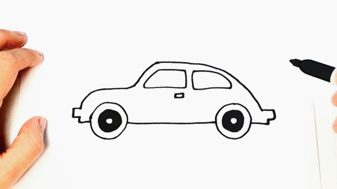 drawing a car. Top 10 Easiest Things to Draw - 18