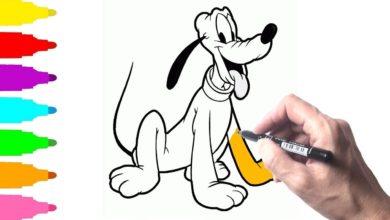 drawing pluto How to Draw Disney Characters Step By Step - 7 cartoon drawing ideas