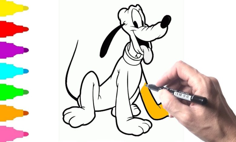drawing pluto How to Draw Disney Characters Step By Step - Pluto Disney Character 1