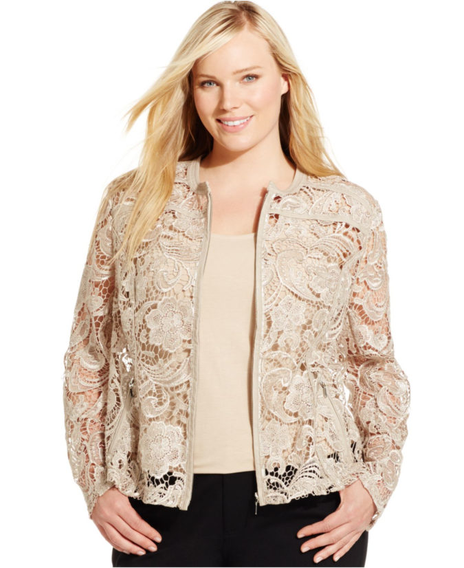 115+ Elegant Work Outfit Ideas for Plus Size Ladies 5 lace blazer 1 115+ Elegant Work Outfit Ideas for Plus Size Ladies - 5
