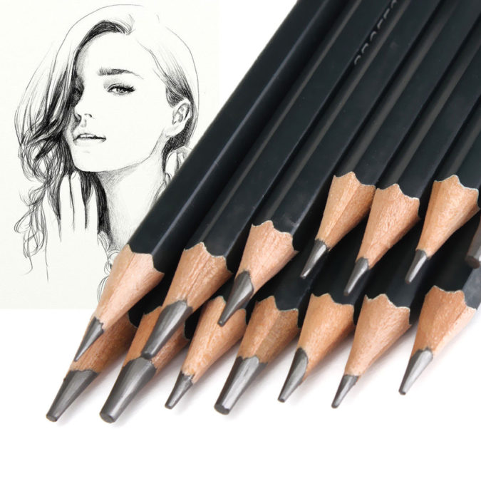 pens-675x675 How to Draw a Realistic Face Step By Step