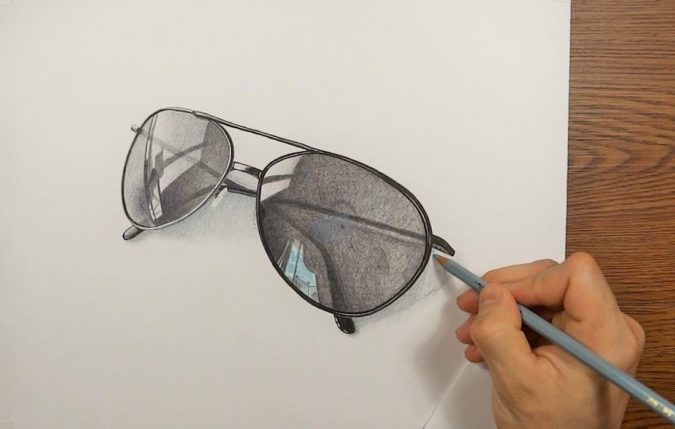 Top 10 Coolest Unique Drawing Ideas for Teens 20 sunglasses 1 Top 10 Coolest Unique Drawing Ideas for Teens - 19