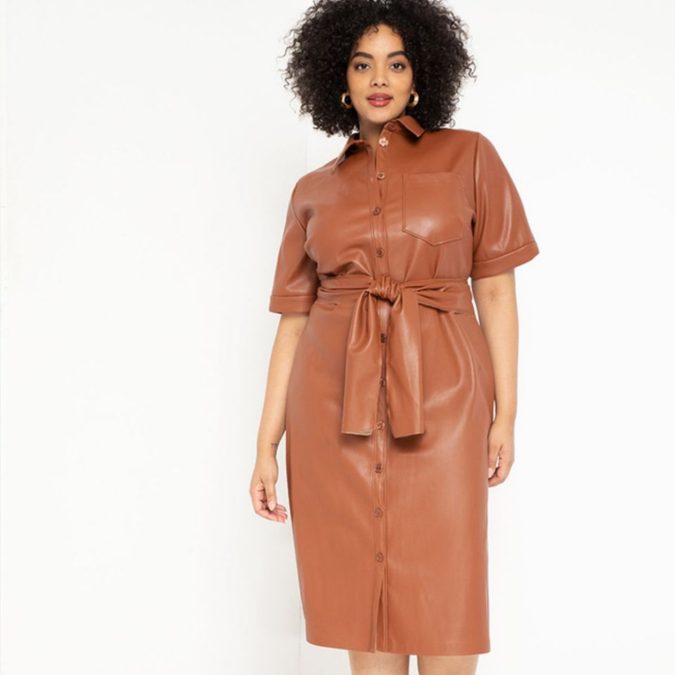 Colored leather. 70+ Stylish Plus-Size Fashion Trends - 5