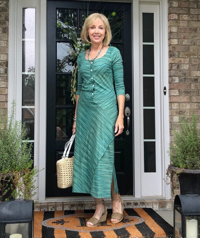 Midi dress 1 80+ Fabulous Outfits for Women Over 50 - 23