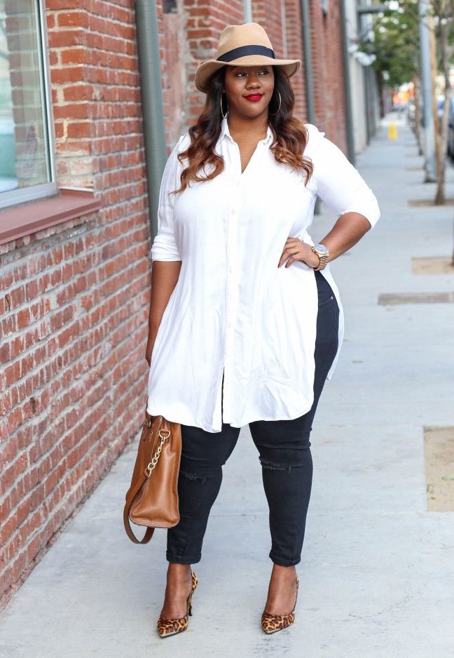Pant-and-long-sleeve-shirt-1 70+ Stylish Plus-Size Fashion Trends in 2021