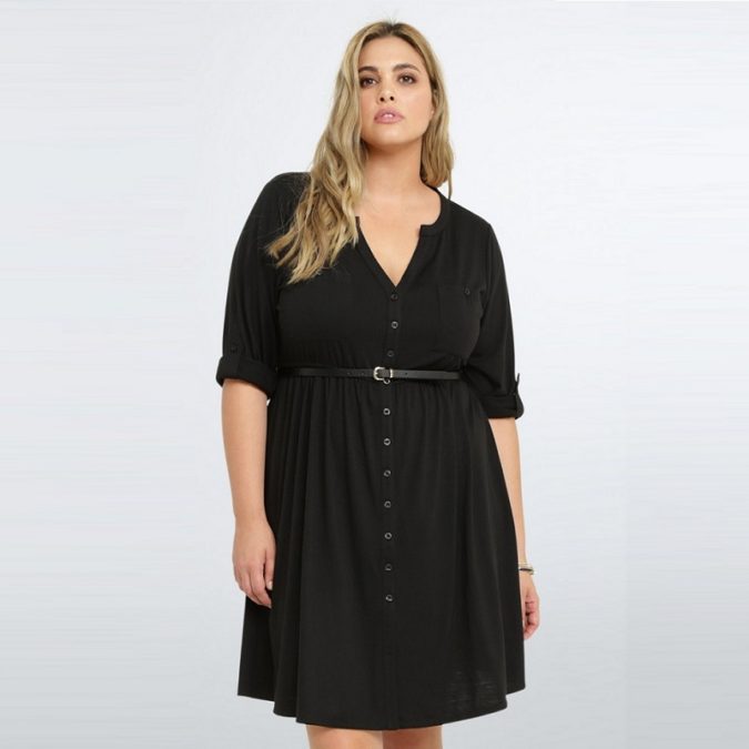 Waist shirt dress 70+ Stylish Plus-Size Fashion Trends - 12
