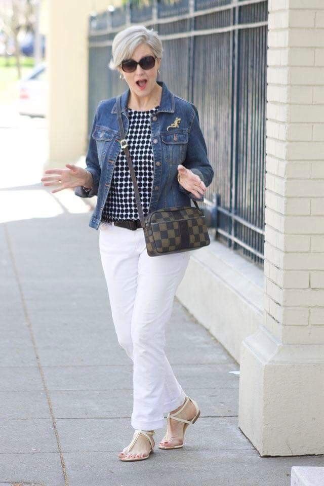 Wearing denim. 4 120+ Trendy Casual Clothes For 60 year Old Woman - 42 trendy casual clothes for 60 year old woman