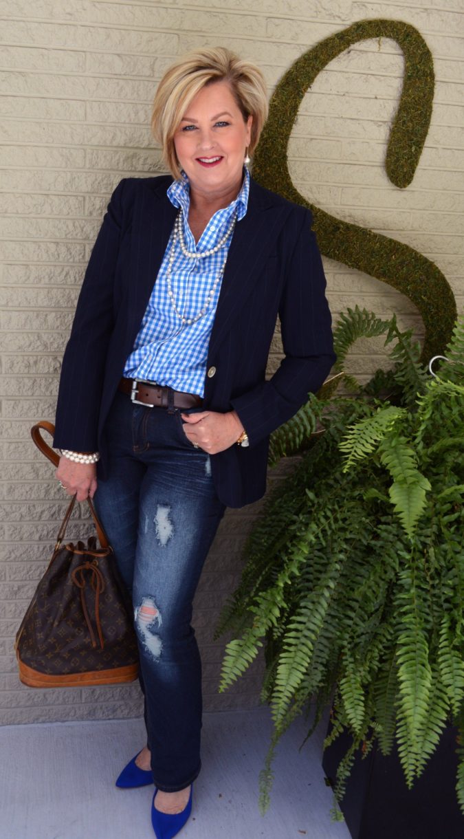 blazer and jeans 80+ Fabulous Outfits for Women Over 50 - 73