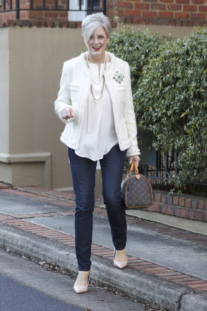 blazer and jeans. 1 80+ Fabulous Outfits for Women Over 50 - 10