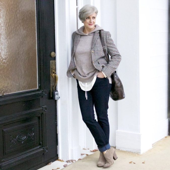 blazer and jeans.. 80+ Fabulous Outfits for Women Over 50 - 14