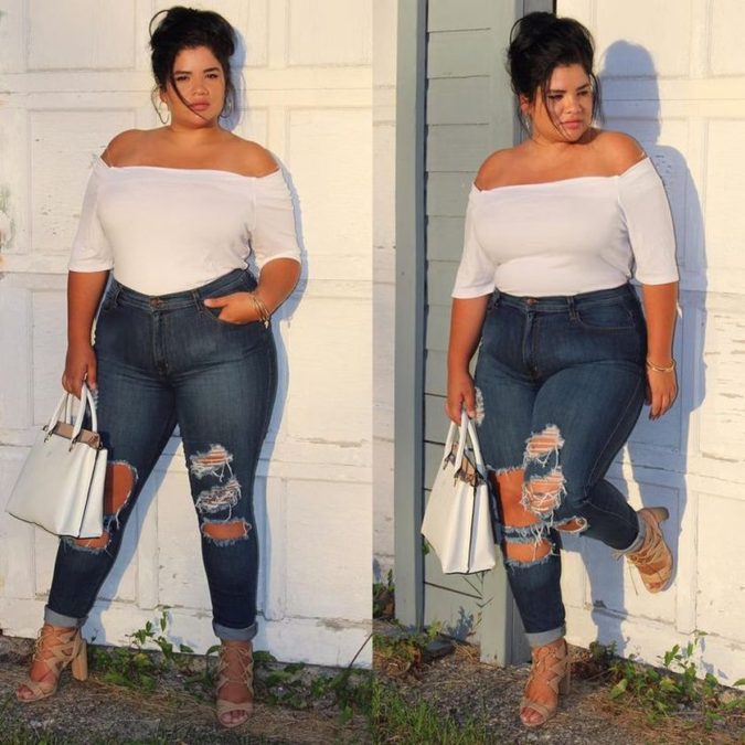 distressed jeans. 2 70+ Stylish Plus-Size Fashion Trends - 73