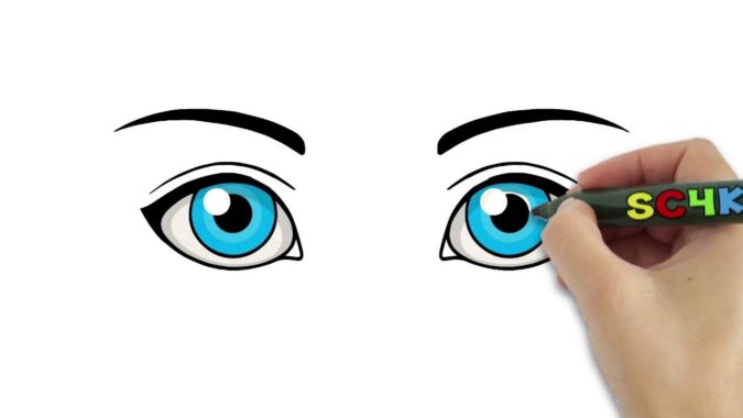 Top 10 Easiest Drawing Ideas for Kids 7 eyes Top 10 Easiest Drawing Ideas for Kids - 7