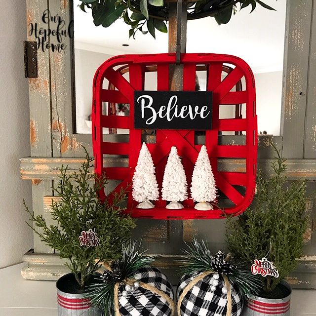 A vintage tobacco basket 3 60+Untraditional Christmas Decorations to Transform Your Home Look This Year - 16