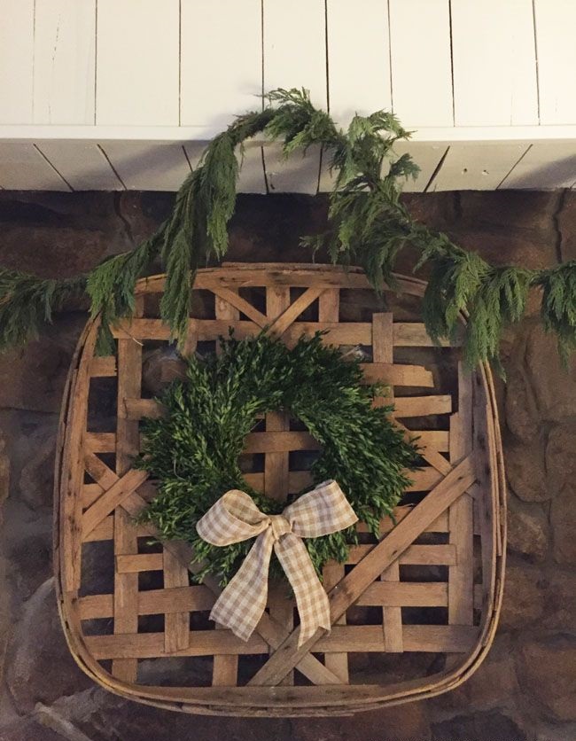A vintage tobacco basket. 1 60+Untraditional Christmas Decorations to Transform Your Home Look This Year - 19