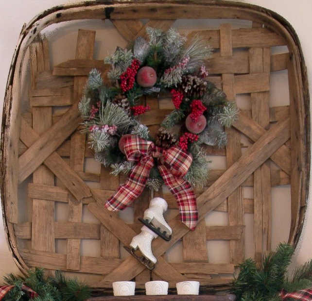 A vintage tobacco basket. 2 60+Untraditional Christmas Decorations to Transform Your Home Look This Year - 24