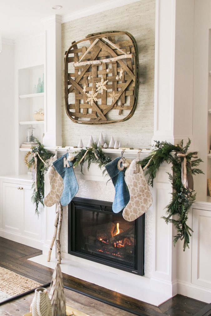 A vintage tobacco basket.. 60+Untraditional Christmas Decorations to Transform Your Home Look This Year - 18