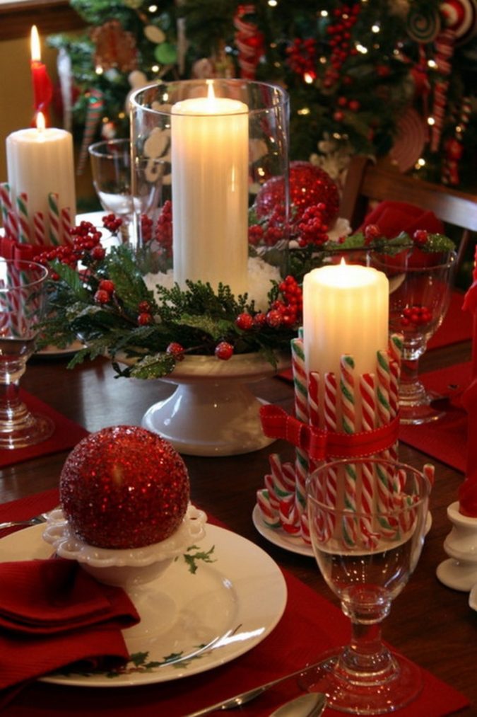 Candles.. 60+ Creative Christmas Decoration Ways for Your Home - 44