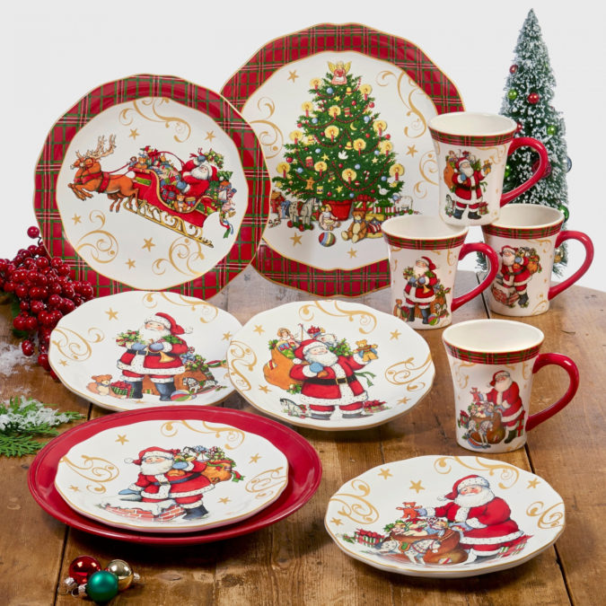 Christmas tableware. 2 60+ Creative Christmas Decoration Ways for Your Home - 52