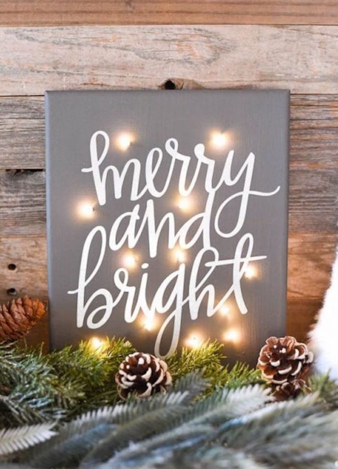 Merry-Bright-Christmas-675x935 70+ Creative Christmas Decorations to Do in 2021