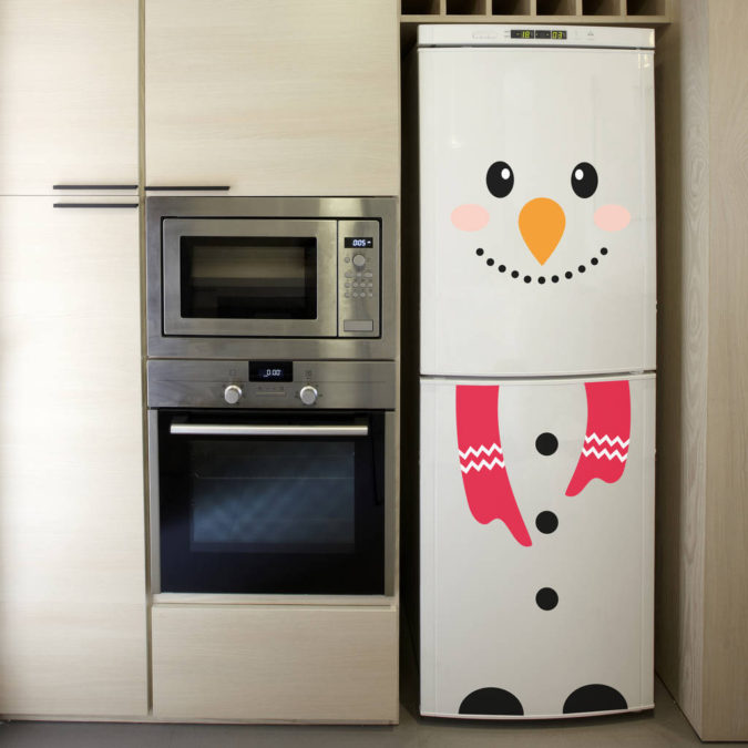 Snowman Refrigerator. 1 70+ Brilliant Ideas for This Year Christmas Decoration - 45