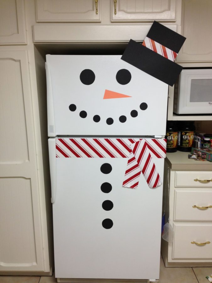 Snowman Refrigerator.. 70+ Brilliant Ideas for This Year Christmas Decoration - 44