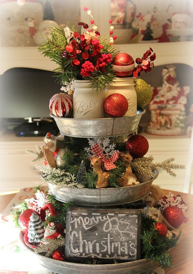 cake plate. 4 60+ Creative Christmas Decoration Ways for Your Home - 59