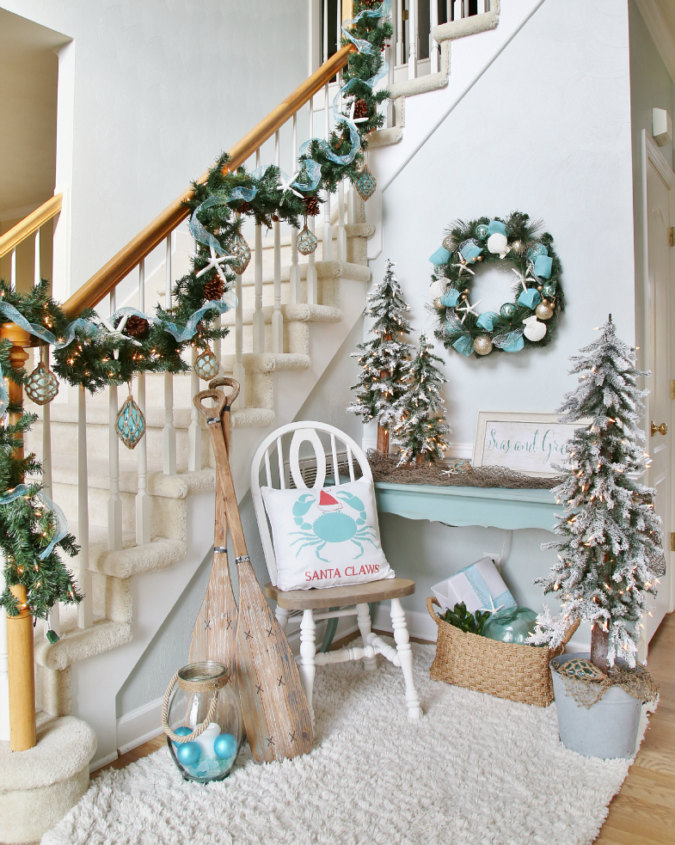 coastal decoration idea Give Your Home a New Festive Christmas with +90 Themes & Ideas - 4