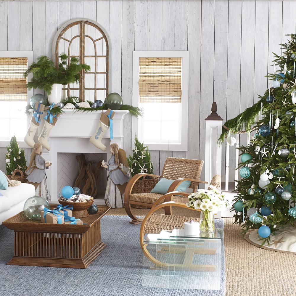 Give Your Home a New Festive Christmas with +90 Themes & Ideas 20 coastal decoration idea. Give Your Home a New Festive Christmas with +90 Themes & Ideas - 20