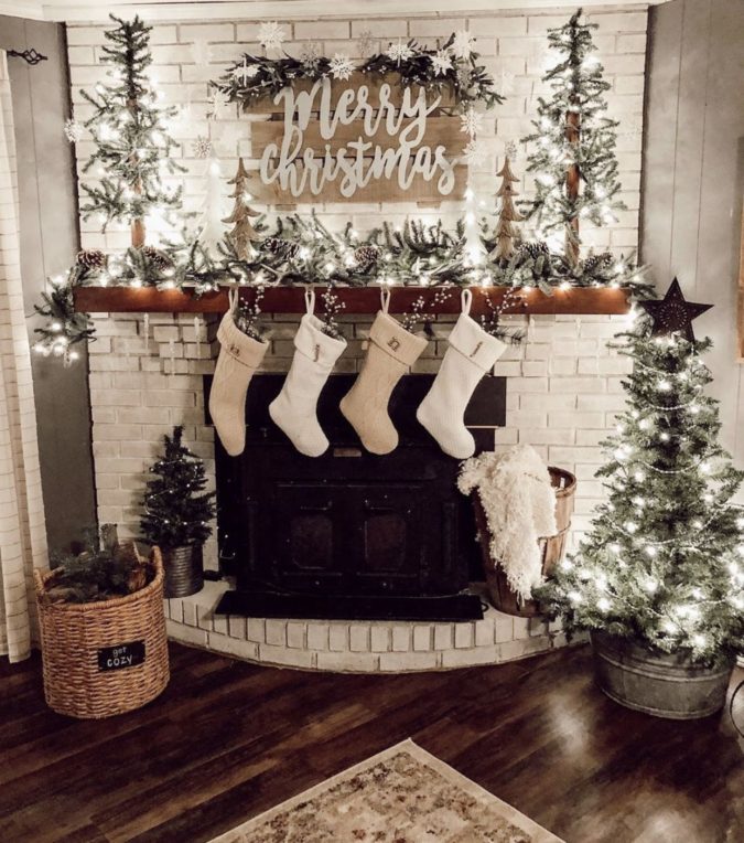 country or gingham stockings. 1 60+Untraditional Christmas Decorations to Transform Your Home Look This Year - 56
