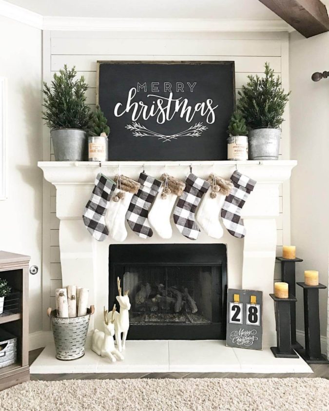 country or gingham stockings. 2 60+Untraditional Christmas Decorations to Transform Your Home Look This Year - 57