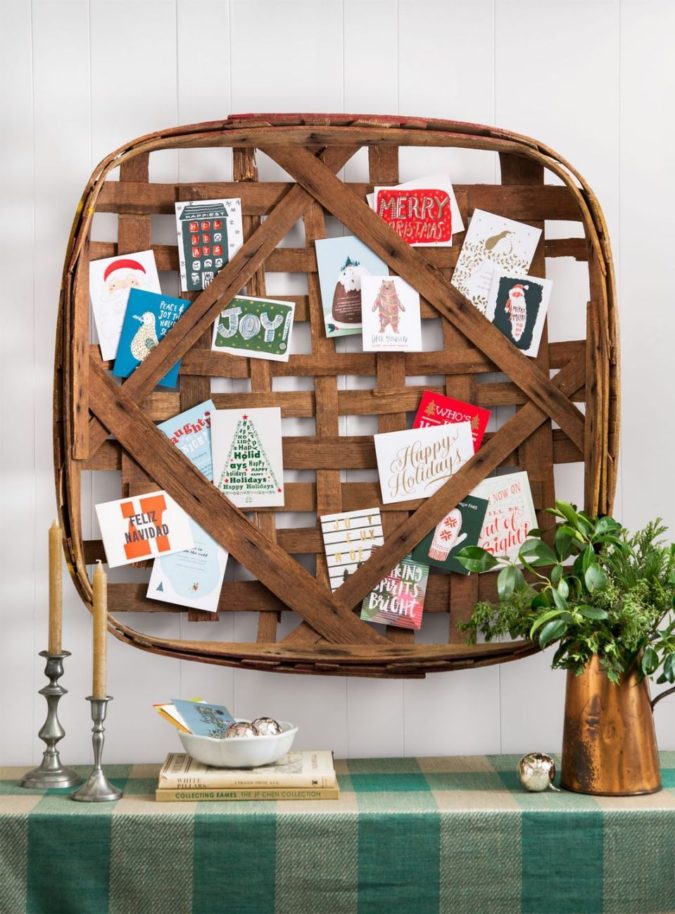 vintage tobacco basket 60+Untraditional Christmas Decorations to Transform Your Home Look This Year - 1