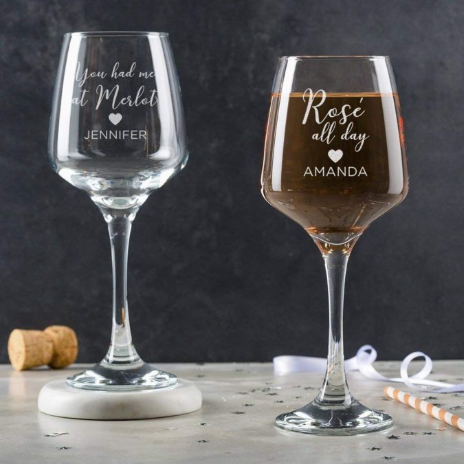 70+ Hottest Marriage Anniversary Decoration Ideas at Home 12 Customized glass of champagne 3 70+ Hottest Marriage Anniversary Decoration Ideas at Home - 12