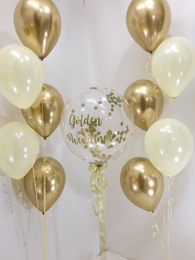 70+ Hottest Marriage Anniversary Decoration Ideas at Home 4 Gold Balloon Bouquet 5 70+ Hottest Marriage Anniversary Decoration Ideas at Home - 4