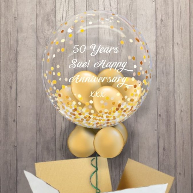 Gold Balloon Bouquet... 70+ Hottest Marriage Anniversary Decoration Ideas at Home - 7