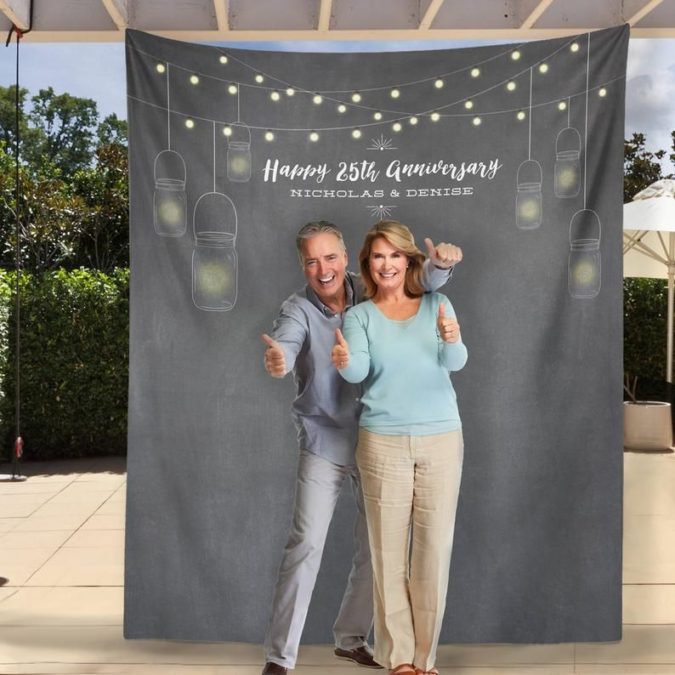 70+ Hottest Marriage Anniversary Decoration Ideas at Home 39 The anniversary banners. 70+ Hottest Marriage Anniversary Decoration Ideas at Home - 39