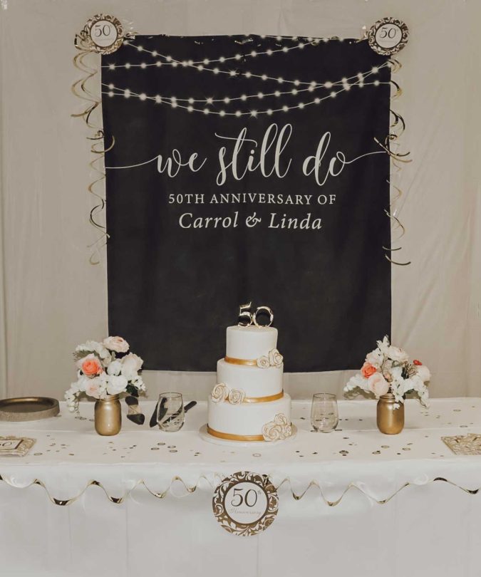 70+ Hottest Marriage Anniversary Decoration Ideas at Home 41 The anniversary banners... 70+ Hottest Marriage Anniversary Decoration Ideas at Home - 41