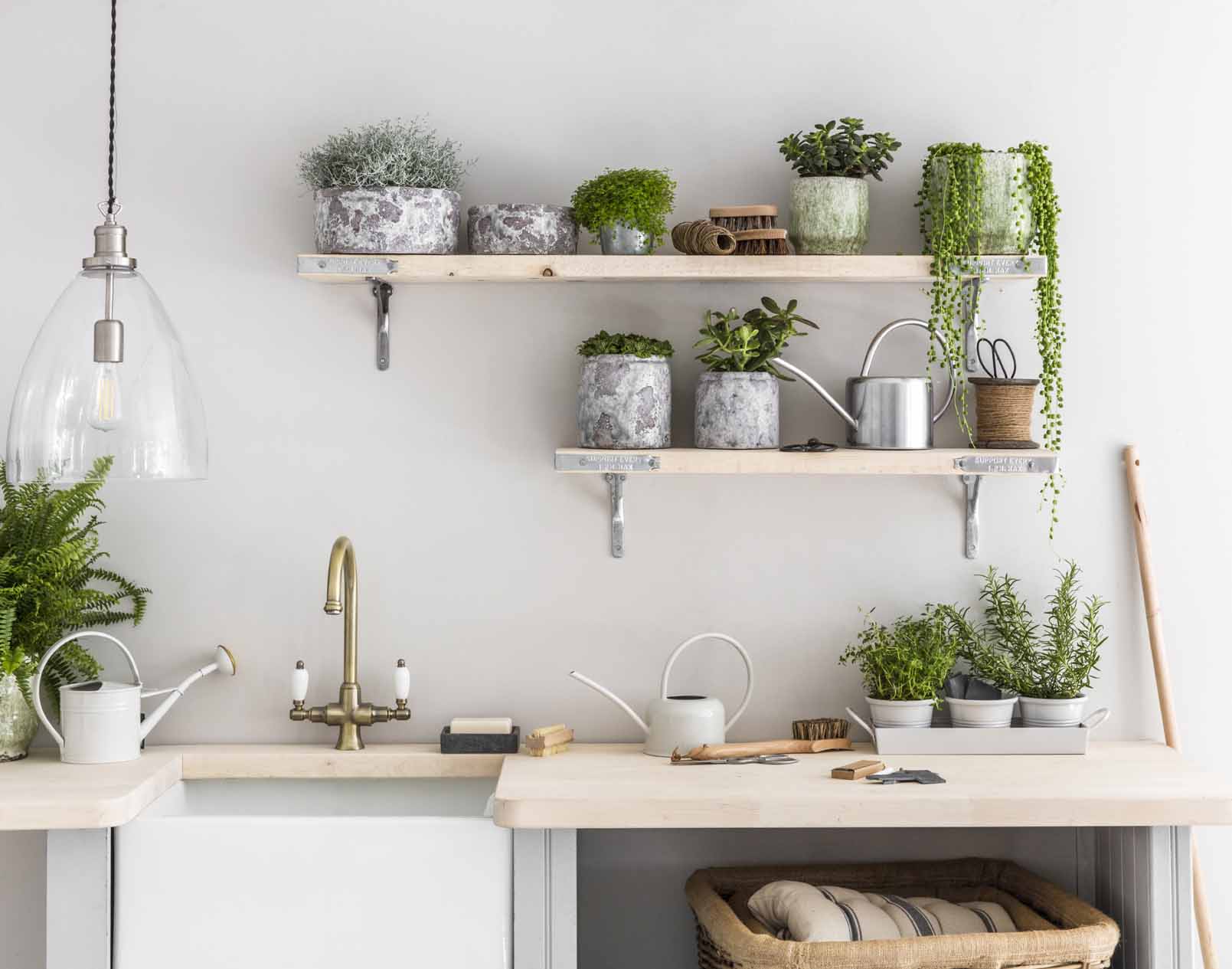 Adding-plants.. 80+ Unusual Kitchen Design Ideas for Small Spaces in 2021