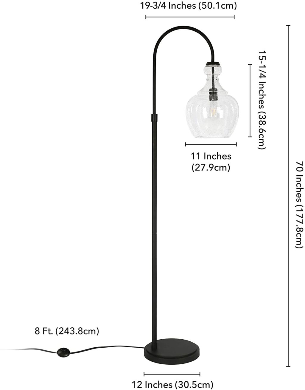 HennHart Arc Blackened Bronze Floor Lamp. 10 Unique Floor Lamps to Brighten Your Living Room - 14