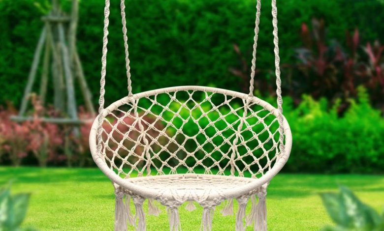 Sorbus Hammock Macrame 1 15 Unique Furniture Designs for Outdoor Small Spaces - 116 Pouted Lifestyle Magazine