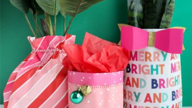 gift bag How to Make a Gift Bag out of Wrapping Paper - 13