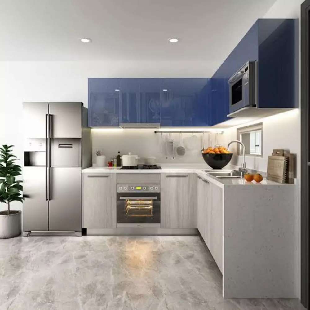 glossy-colors-in-kitchen.. 80+ Unusual Kitchen Design Ideas for Small Spaces in 2021