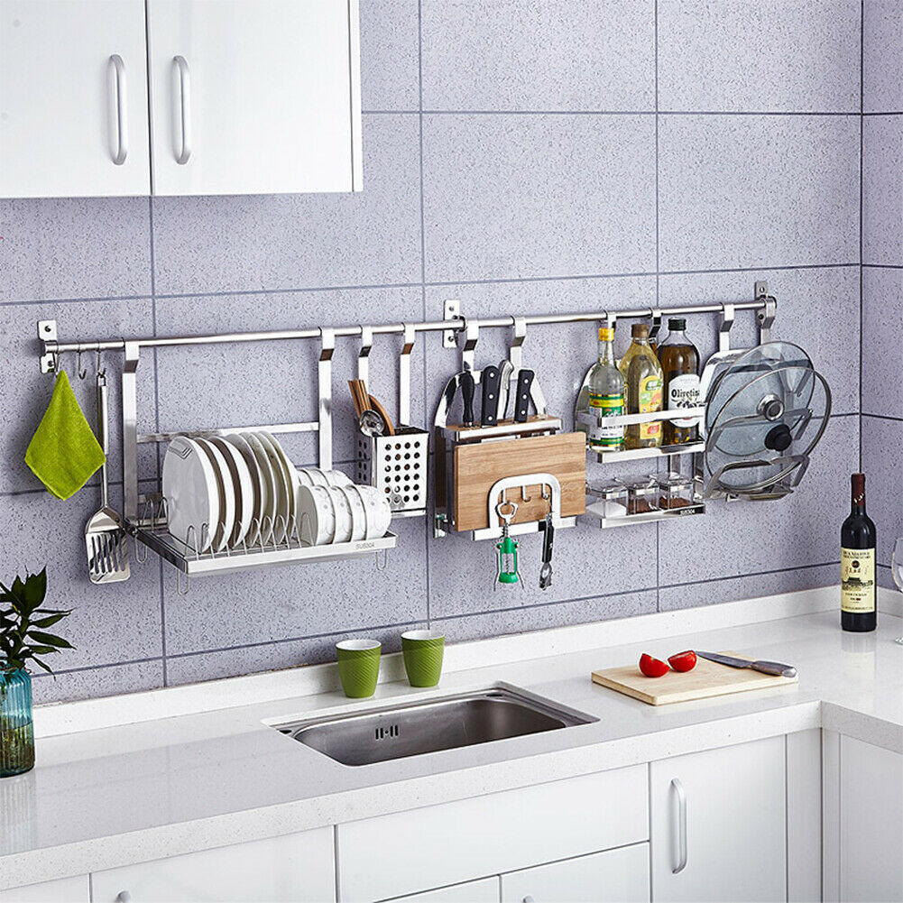 hanging rod. 80+ Unusual Kitchen Design Ideas for Small Spaces - 13