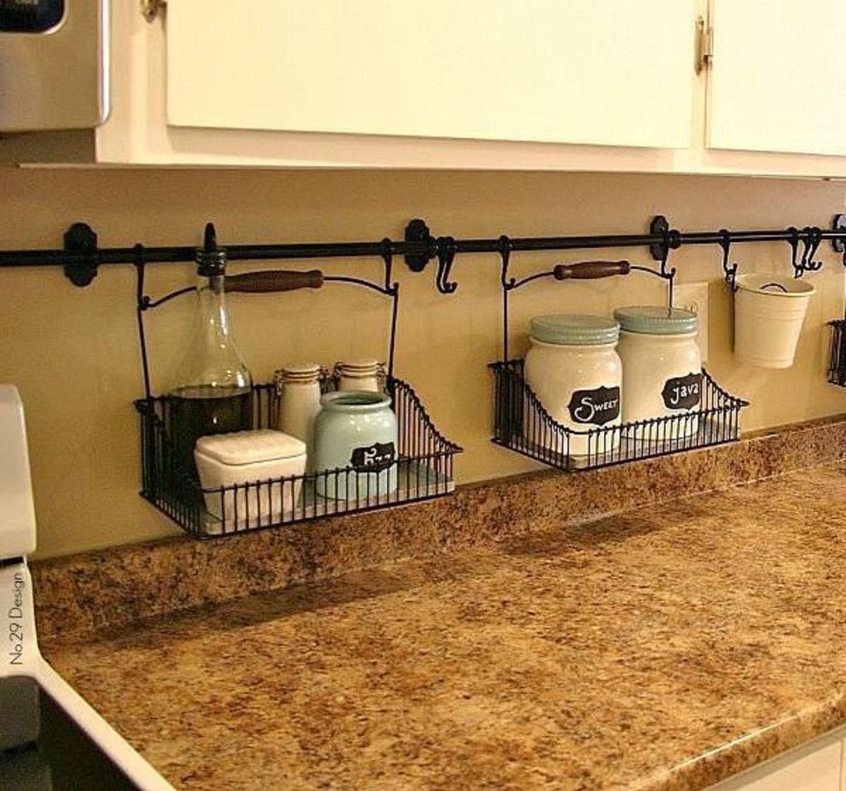 hanging rod 80+ Unusual Kitchen Design Ideas for Small Spaces - 14
