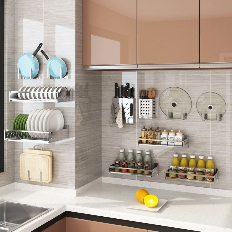 80+ Unusual Kitchen Design Ideas for Small Spaces 11 hanging rods 80+ Unusual Kitchen Design Ideas for Small Spaces - 11